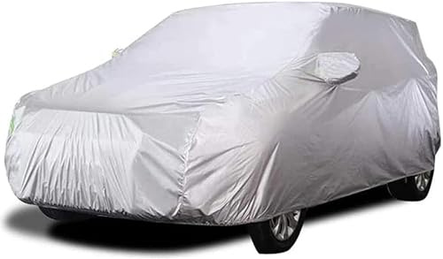 Lona Cubre Coche, Funda Protectora SUV o Sedán Talla M 430 x150x150cm Cubierta cubrecoche Impermeable a Prueba de Polvo Anti-UV automóviles