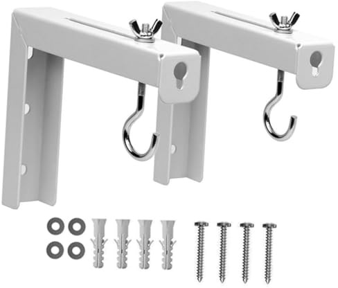 MUELODSIC 2 pezzi Supporti da Soffitto per Schermo di Proiezione in Metallo Solido Staffe Resistenti per Montaggio Facile di Schermi Videoproiettore per Ufficio Casa e Aula