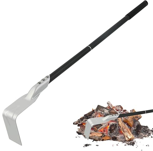 Pizza ugn askkratta: Lång handtag skrapa, hållbar askspade | rengöringsverktyg för spisar, grillkol rake | För pizzaugn, grill,