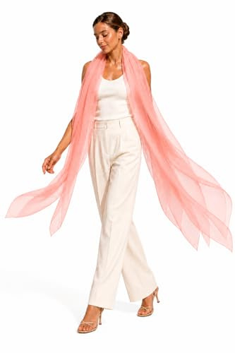 Van Der Rich ® - Foulard Misto Seta 150x90 cm Sciarpa Leggera e Fluida Stola Elegante - Donna