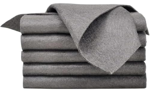 Paño Mágico Antonio Herato 10 Paños Microfibra 30x40cm, Limpia Con Agua Sin Marcas Ni Pelusas, Multiusos Para Cocina, Baño, Ventanas, Espejos Y Muebles, Reutilizable Y Duradero (Gris*5,30*40cm)