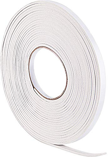 Hestya 1/8 in x 3/8 in x 32.8 ft Weather Stripping Foam Tape,3 mm,White
