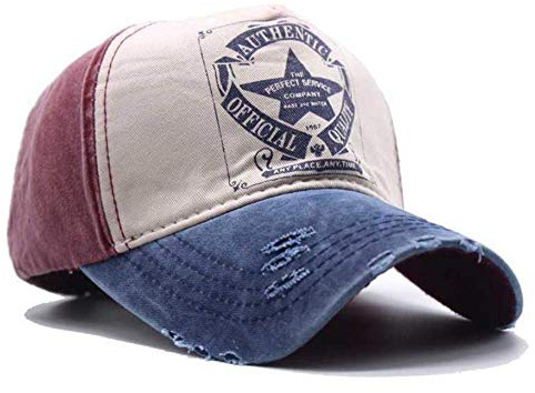 Elwow Men's Distressed Vintage Baseball Cap Sun Hat Driver Cap Washed Trucker Cap with Adjustable Strap (Color 1, One Size)