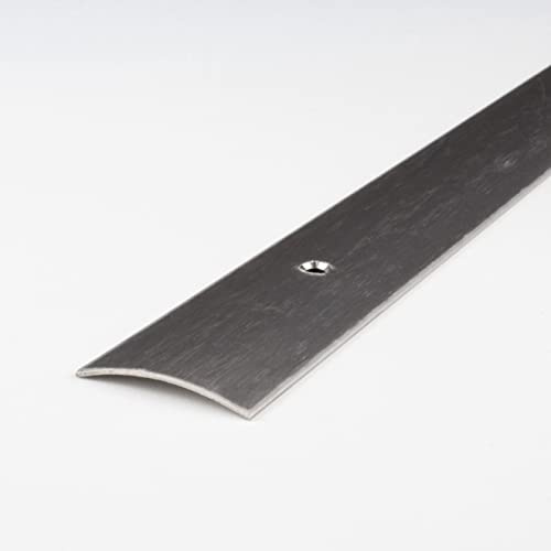 PROVISTON | Profilo di transizione | Acciaio inossidabile | Matt in acciaio inossidabile | Larghezza 37 mm | Altezza 4 mm | Lunghezza 1000 mm | Pratico sul lato | Transition Rail