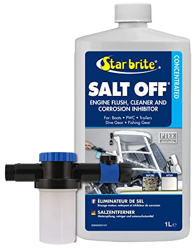 STAR BRITE Salt Off Concentrate Kit with Applicator - Ultimate Boat Salt Remover & Marine Engine Flush - Perfect for Outboard Motor Flush & Washing Salt Deposits Away