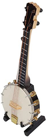 Mini-Banjo-Spielzeug, Miniatur-Banjo-Modell, glatte Oberflächen, mit Standbox, für Geschenke