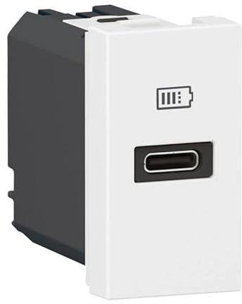 Prise USB type-C Power Delivery Mosaic - 3A - 20W - 1 module - Blanc