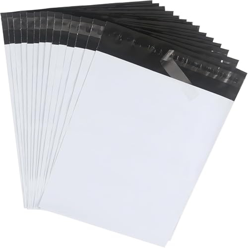 HVDHYY 40 * 60cm Enveloppe Plastique Expedition Grand Pochette Colis VintedAuto-adhésif Emballage Envoie Blanc Sacs d'expédition Polystyrène pour Vêtements, Textiles et Boîtes à Chaussures 10pcs