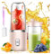 Blender Portable, 400ml Mini Blender, Blender électrique Avec 6 Lames, USB Mixeur Portable, Mini Mixeur Et 2 Gobelet Pour Les Fruits, Les Smoothies, Les Milkshakes,Jus De Fruits (Rose)