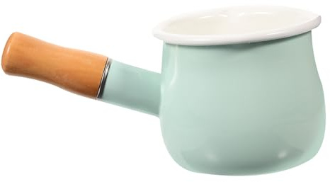VERDANVERSE Cazo Esmaltado Mini para Leche y Cocina Pequeño y Antideslizante para Inducción y Alimentos Infantiles para Salsas y Sopas Cocina Color Aleatorio Color Aleatorio