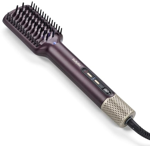 BaByliss Air Power Smooth - Alisado y Secado de Mojado a Seco, Cepillo Secador con Tecnología Iónica Antifrizz, AS6400E