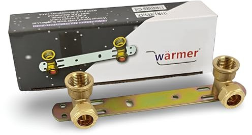 Wärmer System Support Mural Encastré de Douche 15mmx1/2'' 150mm avec Plaque de Fixation : Idéal pour Kits de Douche Exposée, Robinet de Douche et Robinet Mélangeur Thermostatique