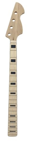 Yinfente Manico per chitarra basso 22 tasti 34 pollici Acero tastiera chitarra Intarsio a blocchi DIY Chitarra Intarsio a blocchi (Tastiera in Acero)