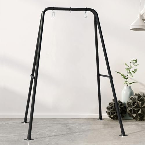 Soporte para Columpio, Soporte de Silla Colgante Resistente, Juegos de Columpios de Metal con Marco en A para Patio Trasero, Soporte de Hamaca para balcón, Patio, terraza, soporta hasta 300 Libras