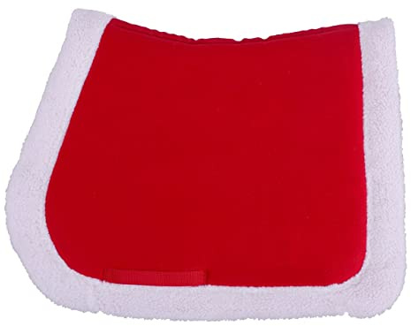 QHP Sottosella natalizia rosso con bordo bianco, dimensioni: D Full, colore QHP: rosso