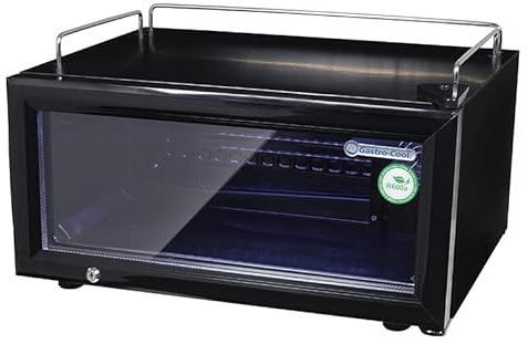 Gastro-Cool, Getränkekühlschrank, Glaskühlschrank, flach, für den Impulskauf, schwarz, GCGD15