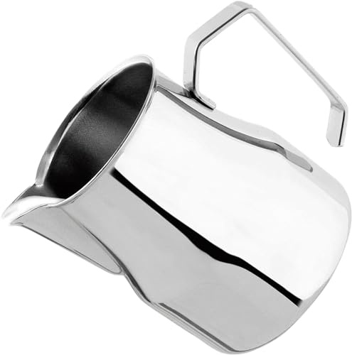 VIA CREMA Bricco Latte Professionale Acciaio Inox 350 ml Capuccino Art Spout - Made In Italy By Motta (350 ML) Lattiera Bricco Latte Bar Milk Jug