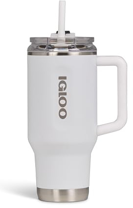 IGLOO TRAVEL MUG 32 Thermobecher 900ml Edelstahl mit Strohhalm – auslaufsicherer Isolierbecher, kohlensäuregeeignet, BPA‑frei – hält Getränke 12h heiß & 48h kalt, ideal für unterwegs