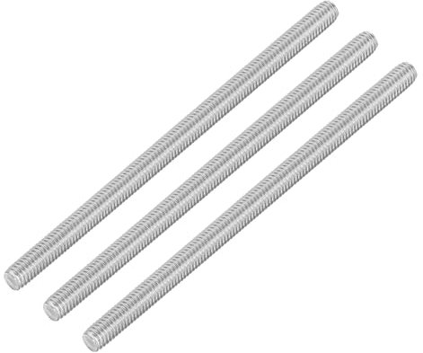 QUARKZMAN 3 Stück Gewindestangen, M6 x 110mm, 304 Edelstahl, Gewindestab mit metrischem Vollgewinde, M6-1 Gewindestift für Möbel- und Maschinenmontage