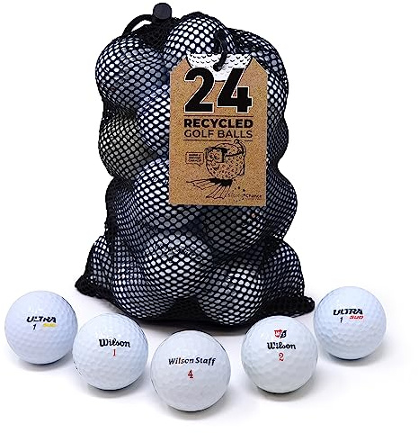 Second Chance Lakeballs Golf - Recycelte Grade A Weiße Golfbälle - 24 Stück Mix für Wilson Golfbälle