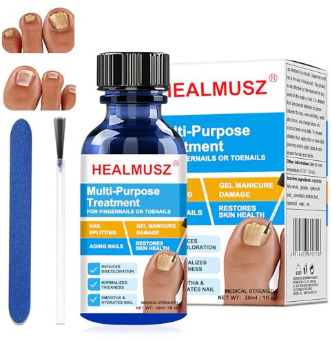 30ML Nagelpflege und Behandlung, Nagelaufbauserum mit Nagelfeile, Fingernägel und Fußnägel für Nail Care, NägelReparatur,Schnell Wirkendes Nagelbehandlung, Nagelpflege pflegend