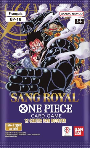 Asmodee - One Piece - OP-10 Booster - Bandai - Jeux de société - Jeu de Cartes à Collectionner JCC - Sang Royal - Version française, Rouge et Noir