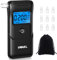Etilometro Portatile Certificato Alcol Test: Altamente preciso Alcoltest con Display LCD Blu Digitale - Etilometro Professionale con 10 Bocchini - Alcol Test Ideale per Uso Domestico Feste e Personale