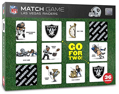 YouTheFan Memory Match Las Vegas Raiders Lizenziertes Spiel, Teamfarben, Einheitsgröße