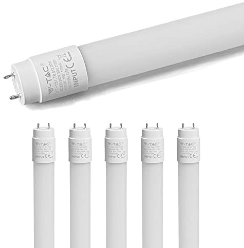 ZONE LED Juego de 5 tubos LED de 150 cm, luz blanca fría (6500 K), 3000 lúmenes, T8, G13-24 W (equivalente a 58 W), incluye arranque, tubos fluorescentes LED, tubos fluorescentes de neón, lámpara de