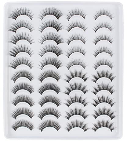Künstliche Wimpern Natural Look 20 Paar Fluffy Fake Eyelashes 4 Stile Wispy Falsche Wimpern Faux Nerz Weiche Fake Lashes Wimpern Wiederverwendbar Von Parriparri…