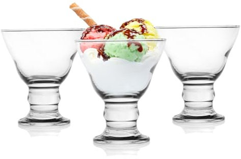 Glasmark KROSNO 1992 Dessertgläser-Set Eisbecher aus Glas 6-er Set 6x200 ml