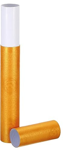 PATIKIL 2 Pouce x 17 Pouce Affiche Tube, Photo Stockage Tube Calligraphie Peinture Tubes Poste Tubes pour Papier Art dossier, Jaune