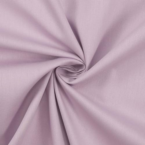 Baumwollstoff Popeline, 100% Baumwolle, Stoff zum Nähen, uni flieder (Länge am Stück: ab 50cm / Breite: 148cm)