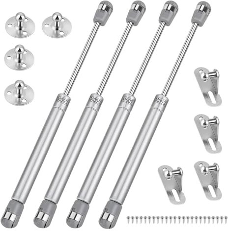 4 Stücke Gasdruckfeder 200 N/20 kg, Gasdruckdämpfer Klappenbeschlag Kompressionsfeder Gasfedern Möbel Schranktür Stoßdämpfer Küchenschrank