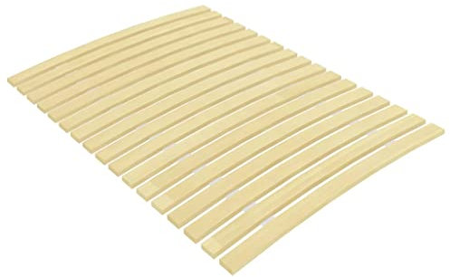 QJBSAVVA Lattenrost, Palettenbett Doppelbett/Einzelbett Bettgestell Schlafbett Geeignet für Büro Hotelzimmer Feriendomizil Wohnheim mit 17 Latten 90x200 cm