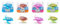Robo Turtle Roboter-Schwimmschildkröte (2er Pack, Orange & Blau) & Roboter Schildkröte (2er Pack, grün & rosa)