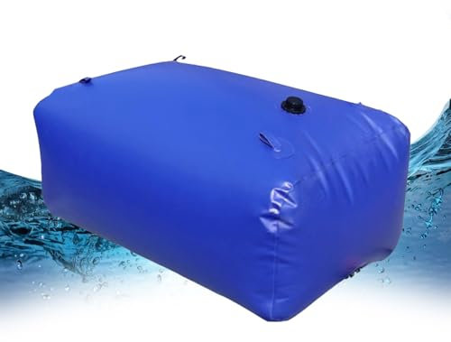 Réservoir d'eau, résistant au soleil, stockage de la vessie d'eau, adapté au stockage de l'eau en cas de catastrophe et de résistance à la sécheresse(blue,2.5 * 1.5 * 0.8m)