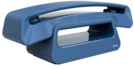 ALCATEL ePure Iconic - DECT Cordless Phone - Classic Design - Large Highly Legible Graphic Display - Handsfree - Call Barring - Blue