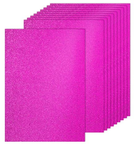 PATIKIL 60 Hojas De Cartulina Brillante Rosa Fuerte, 8.3x11.7 Pulgadas Papel Brillante A4 Cartulina Brillante Papel Brillante Para Manualidades Álbum De Recortes DIY Arte Boda Fiesta