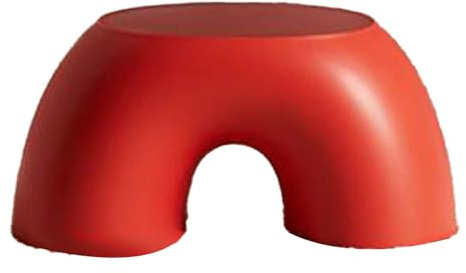 Qcwwy Barnpall, Anti Slip Base Ergonomisk Design Bekväm Fotpall Plast Barnpall Multifunktionell Stegpall Sko Byt Bänk för Badrum (Röd)