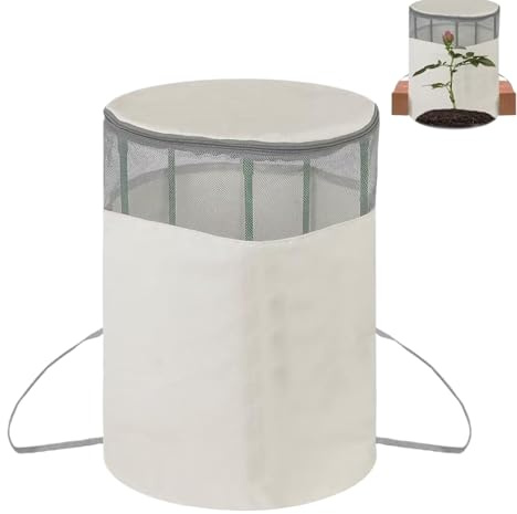 Cubierta anticongelante para arbusto de rosas – Protección resistente para las plantas, protección invernal reutilizable 46 x 30 x 30 cm, enrollamiento plegable y transpirable, paranieves de tela |