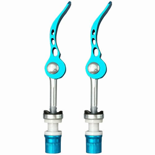 DAZISEN Accesorios de Bicicleta - Abrazadera de Poste de Asiento de Bicicleta de Liberación Rápida Ligera y Duradera,Azul (2 Piezas),60 * 65mm