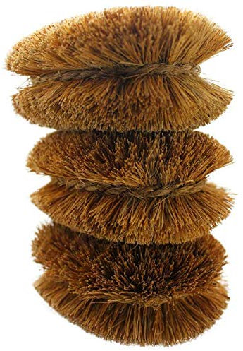 Lot de 3 brosses à légumes Tawashi en Fibre de Coco Naturelle, Design Japonais, idéal pour Les Fruits, Les légumes et Une Utilisation Domestique avec Boucle de Suspension en Fil de Fer SKARBY