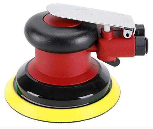Professional Air Random Orbital Palm Sander, Heavy Duty Dual Action Pneumatic Sander with 1pc Backing Plate (5 inch)
