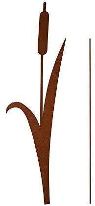 UNUS Garden Piquet de roseau aspect rouille - Décoration de jardin en patine inoxydable - Décoration pour jardin, terrasse, balcon, pot de fleurs