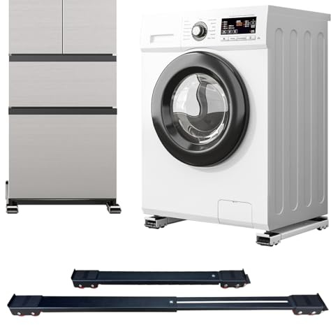 Appliance Rollers Heavy Duty,Max 32in,Second Generation Extendable Appliance Rollers Mobile Washing Machine Base Easily Move Washing Machines, Dryers, Refrigerators, Furniture (Black (Upgrade wheel))