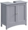 VASAGLE Waschbeckenunterschrank, Unterschrank, Badezimmerschrank, 30 x 60 x 60 cm, 2 Türen, Badschrank, höhenverstellbare Ablage, mystisches Grau BBC001P36