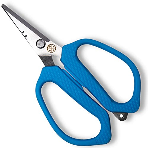 LMAB Angel Schere, Schnurschere für geflochtene Schnüre, mit Tool für Wobbler Ösen, Angelzubehör zum Spinnfischen, Angelwerkzeug