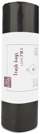 D.RECT Müllbeutel, 240 l, 10 Stück, Recycling, Schwarz