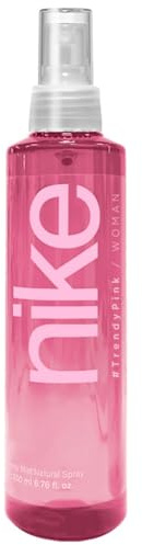 NIKE - Bruma Corporal Perfumada Trendy Pink 200 ml, Aroma Floral, Bruma para Mujer, Body Mist, Fragancia Fresca, de Larga Duración, Fácil de Aplicar, Secado Rápido, Formato Spray